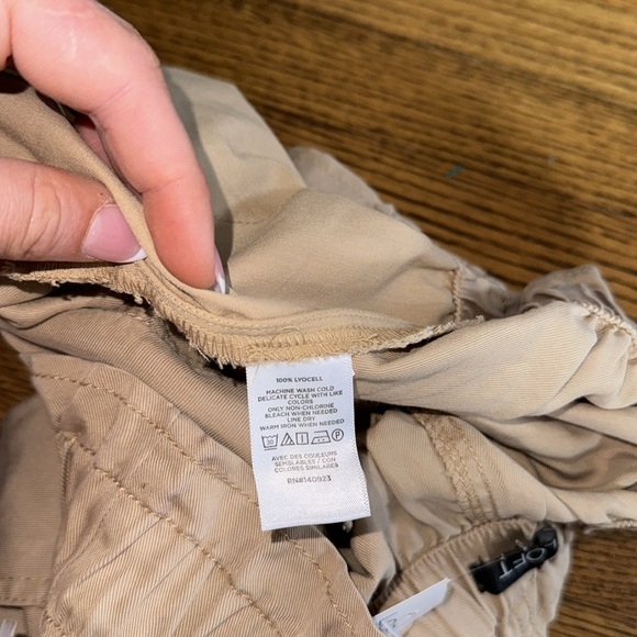 LOFT Womens A-Line Skirt Front Snap Button 100% Lyocell Khaki Sz 2 - Picture 4 of 4